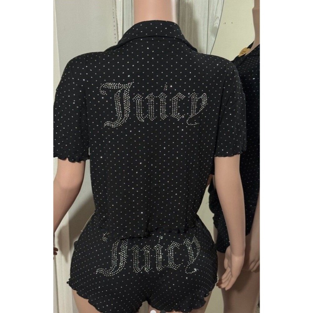 NWT Juicy Couture~Rhinestone Sleepwear/Loungewear Set, Top & Shorts, Large